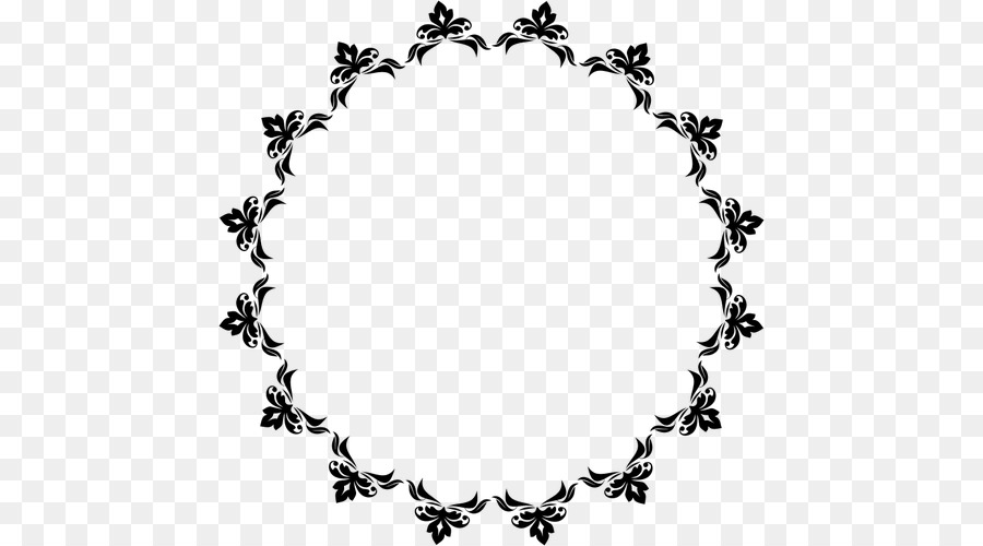 Couronne Noire Et Blanche，Floral PNG