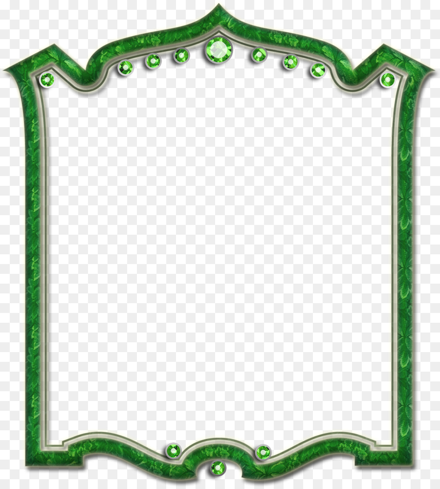 Cadre Décoratif Vert，Frontière PNG