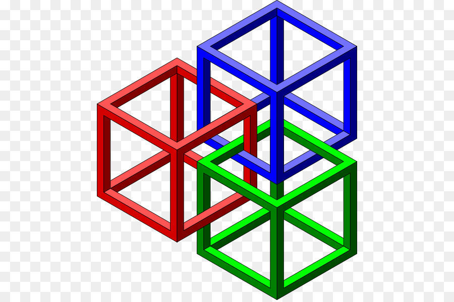 Cubes Colorés，3d PNG