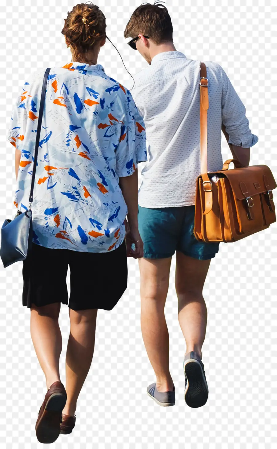 Couple Marche，Vue Arrière PNG