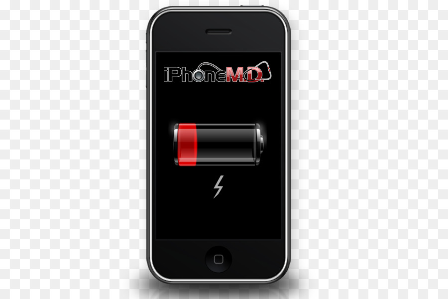 Téléphone à Batterie Faible，Noir PNG