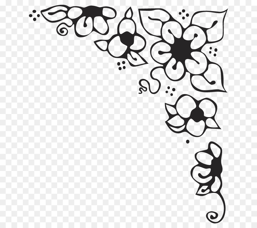 Floral Griffonnage，Fleurs PNG