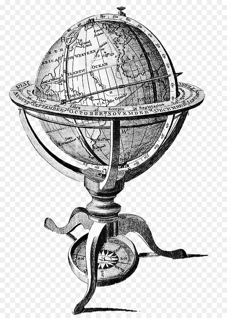 Globe Terrestre Vintage，Carte PNG