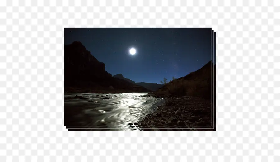 Rivière Au Clair De Lune，Nuit PNG