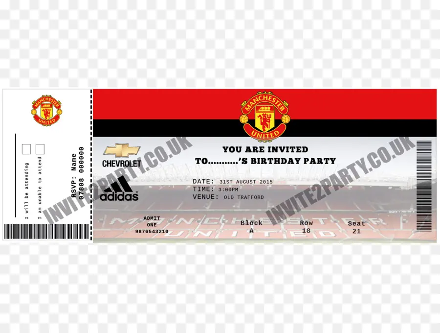 Invitation De Manchester United，Anniversaire PNG