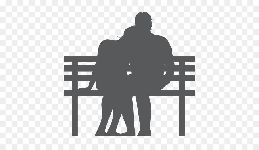 Couple Sur Banc，Amour PNG