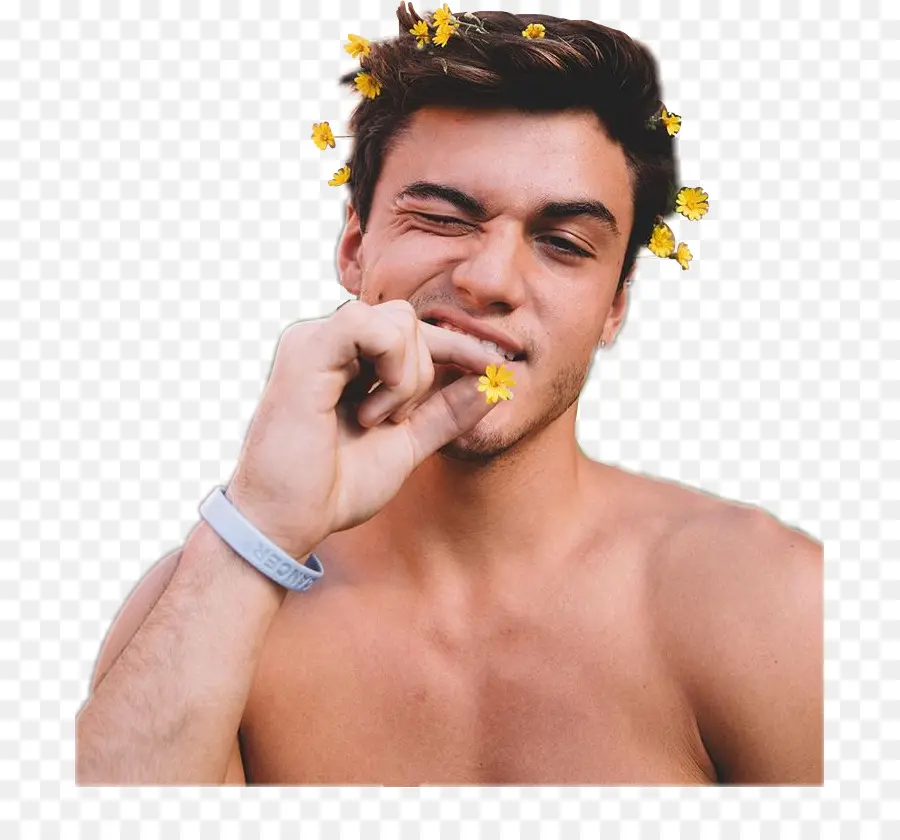 Personne Avec Des Fleurs，Fleurs PNG