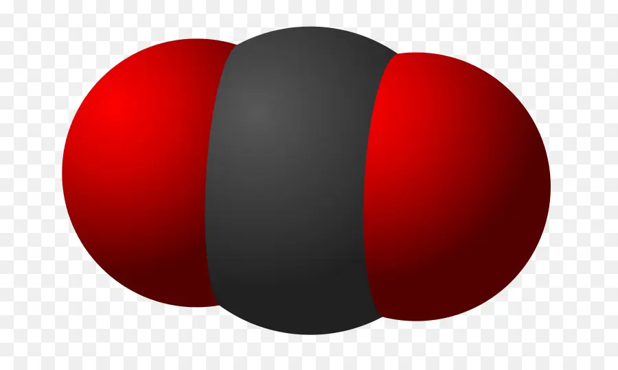 Molécule De Dioxyde De Carbone，Rouge PNG