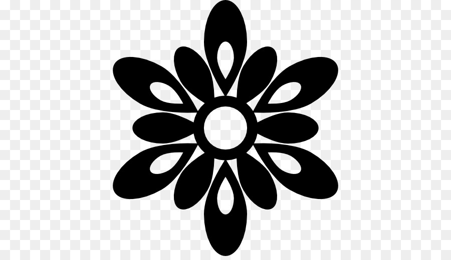 Motif De Fleurs，Noir PNG