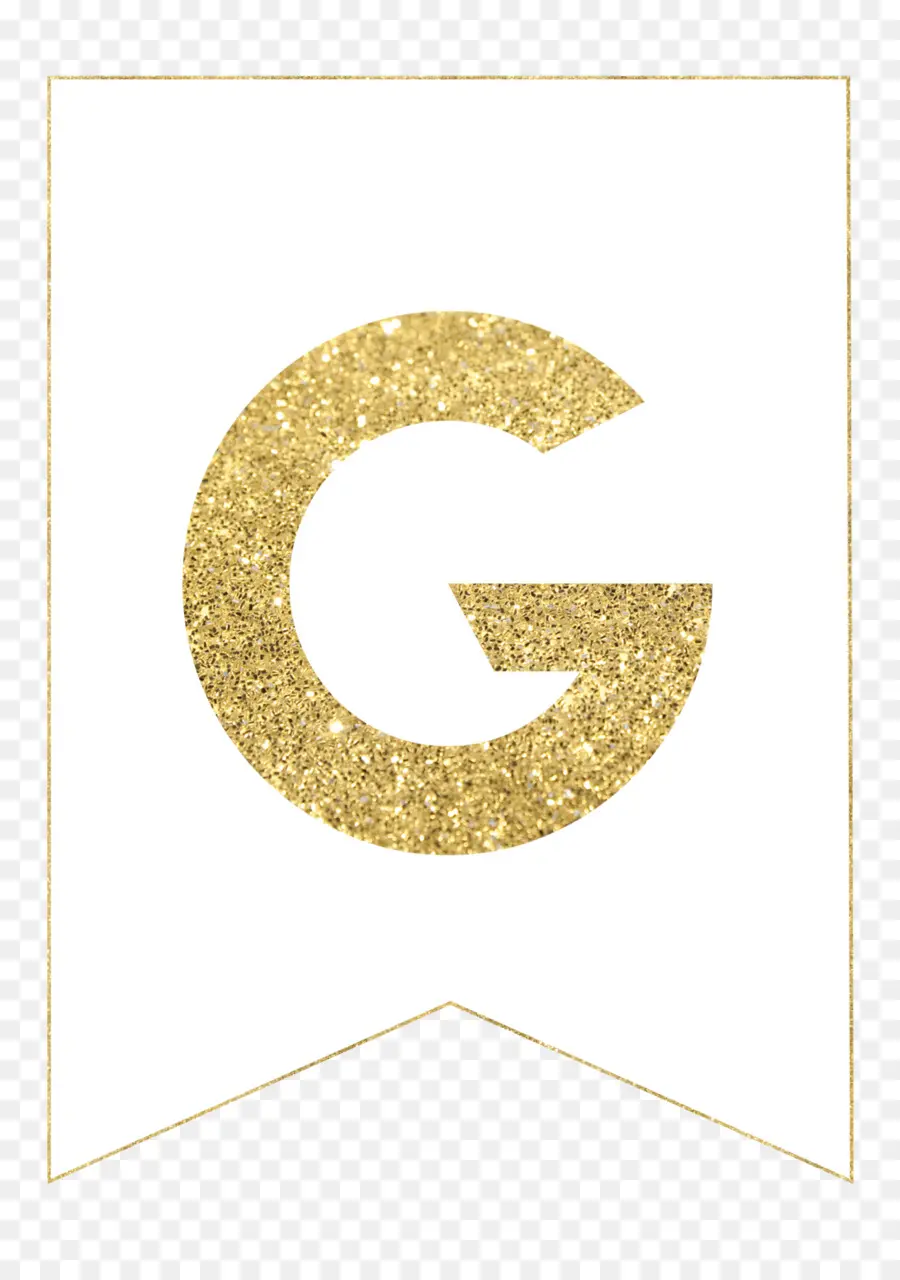 Paillettes Dorées G，Alphabet PNG