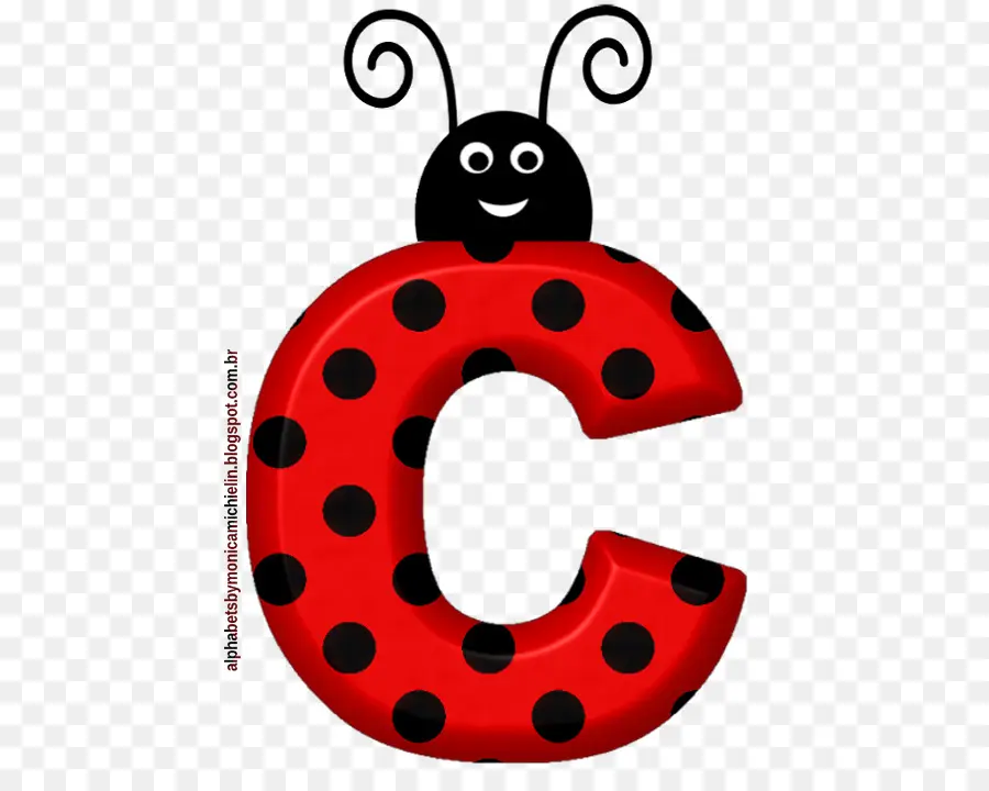 Lettre C，Coccinelle PNG