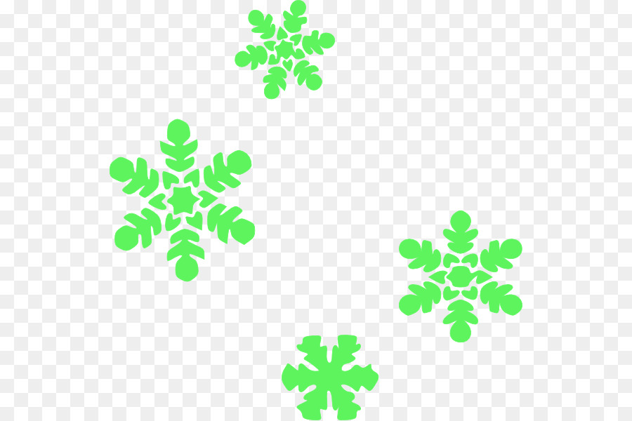 Flocon De Neige Vert，Neige PNG