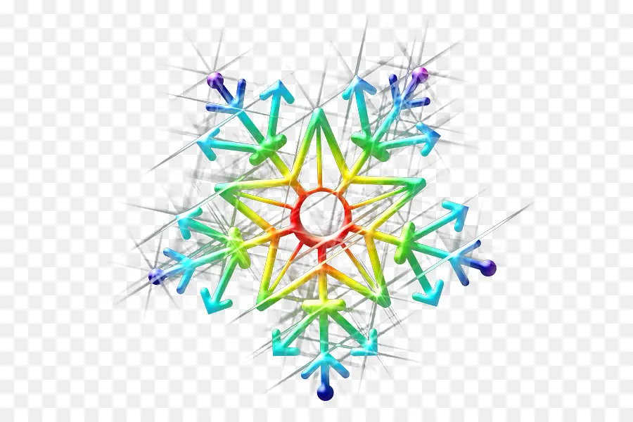 Flocon De Neige Coloré，Hiver PNG