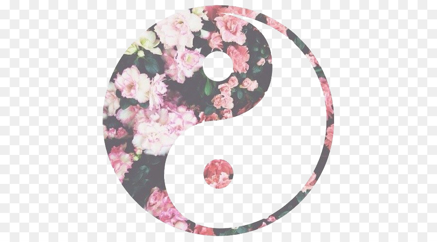 Symbole Floral Yin Yang，Yin Yang PNG