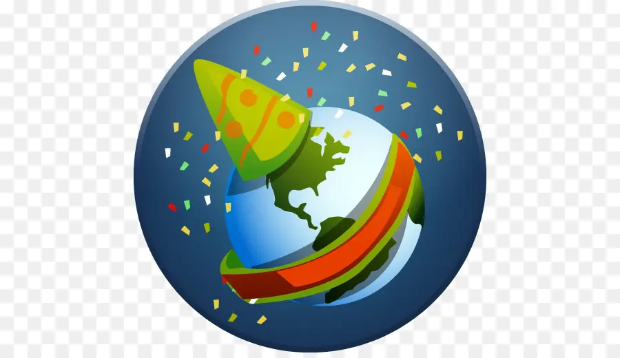 Terre Avec Chapeau De Fête，Globe PNG