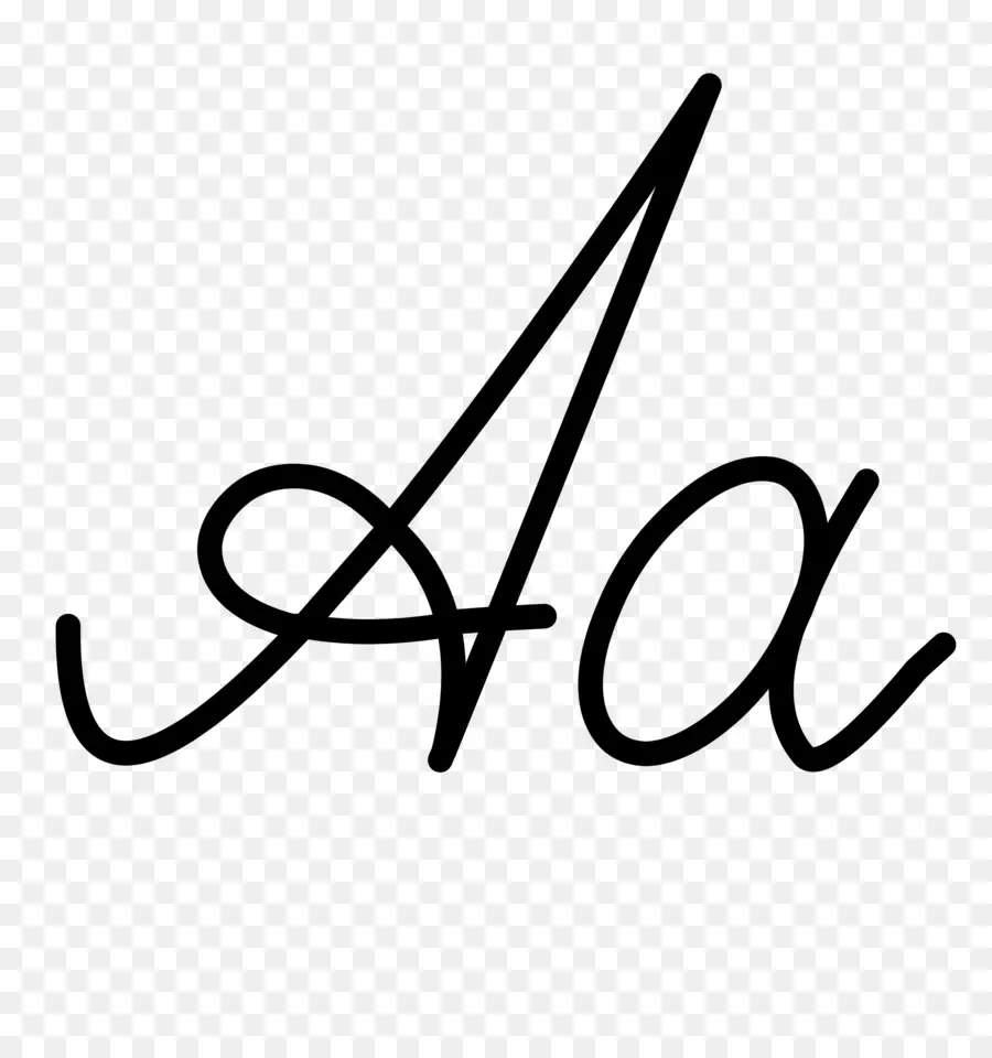 Lettre Cursive A，Typographie PNG