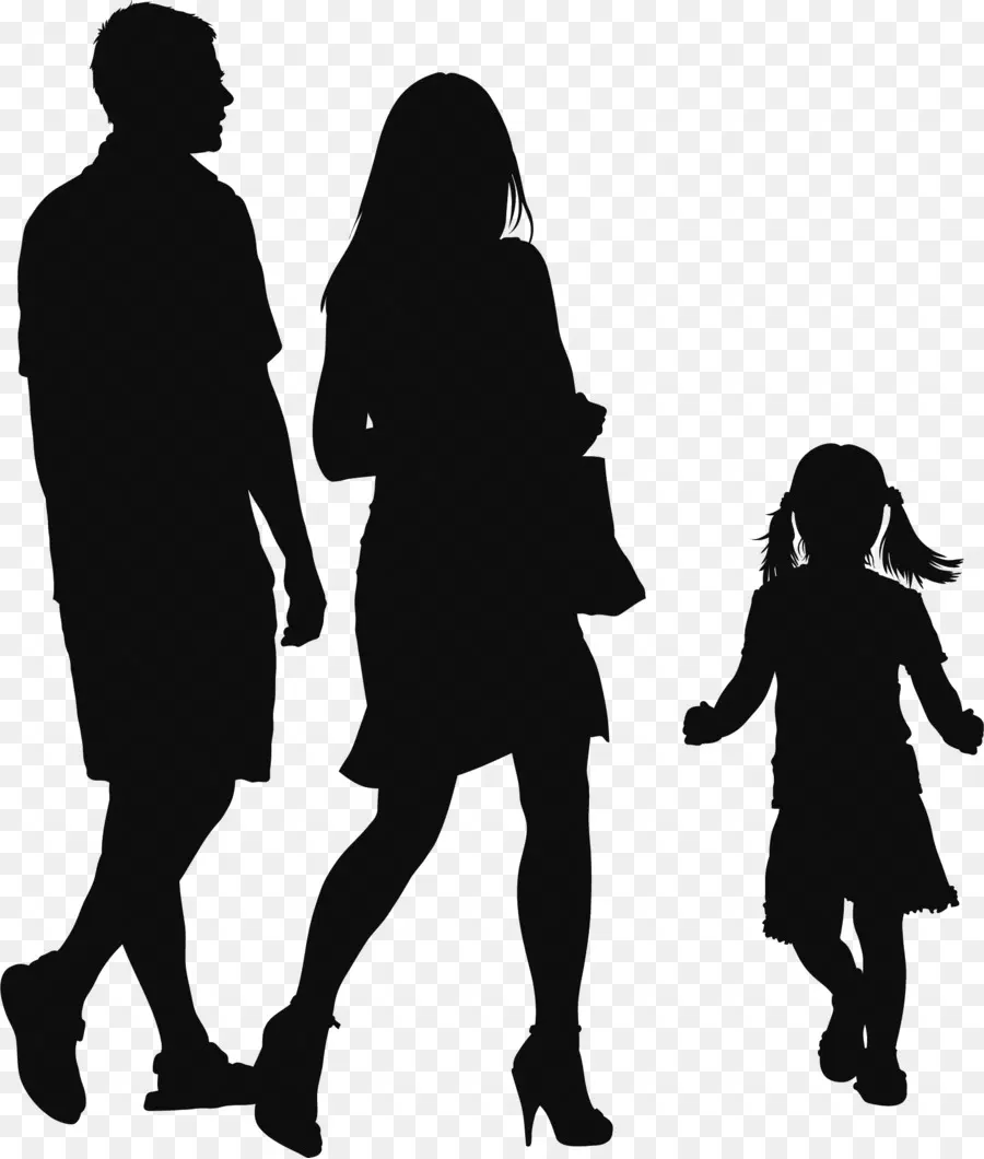 Famille Silhouette，Famille PNG