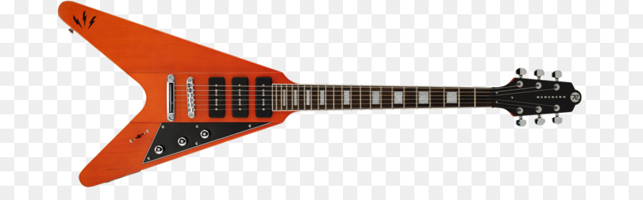 Guitare électrique，Orange PNG