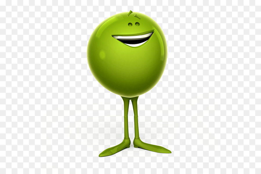 Personnage De Dessin Animé Vert，Souriant PNG