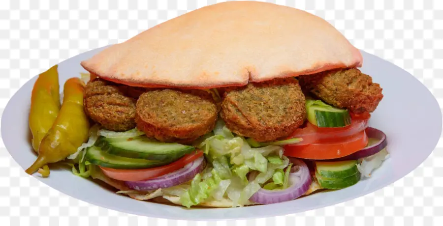 Sandwich Aux Falafels，Pita PNG