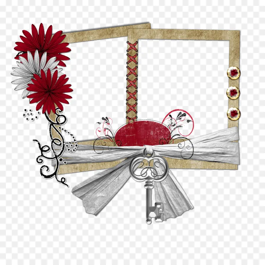 Cadre Décoratif，Fleurs PNG