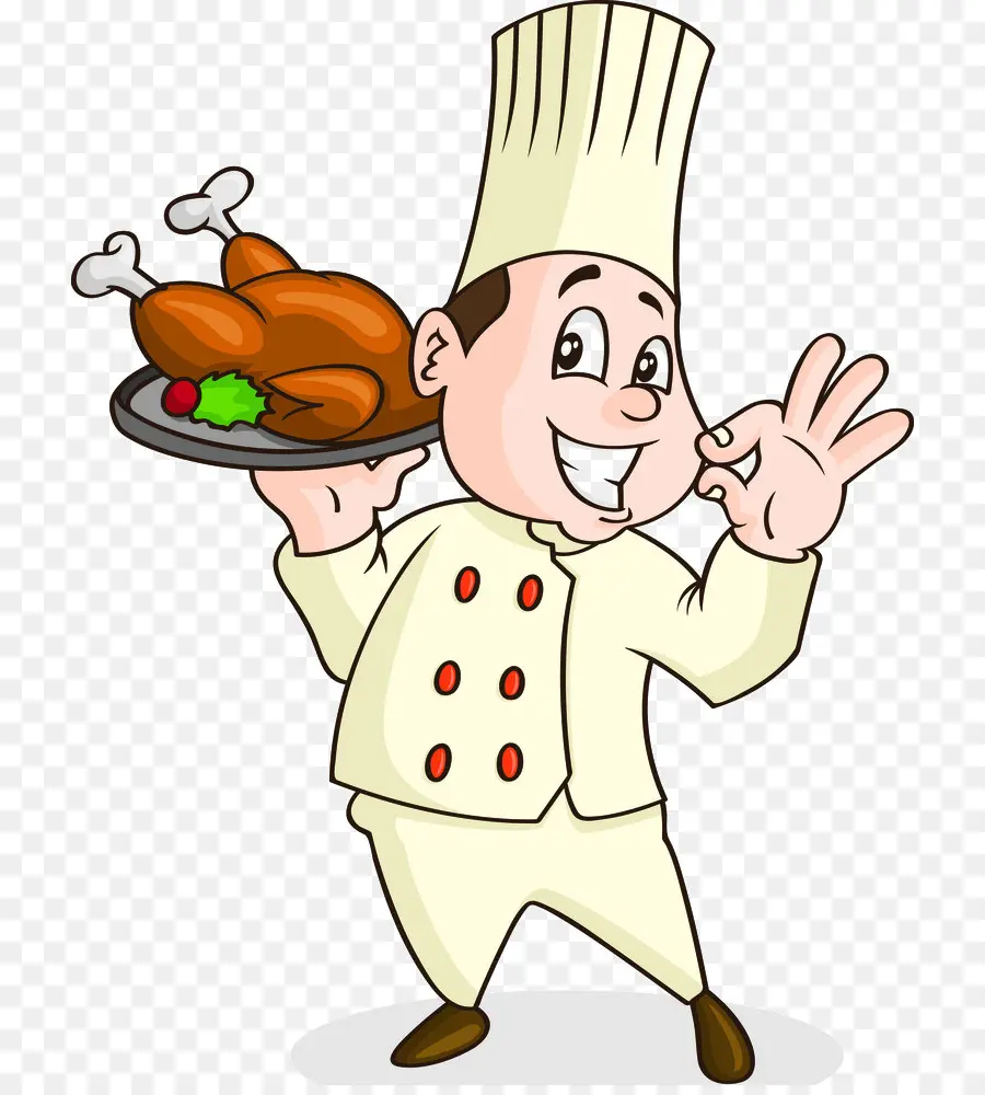 Chef Avec De La Nourriture，Cuisinier PNG