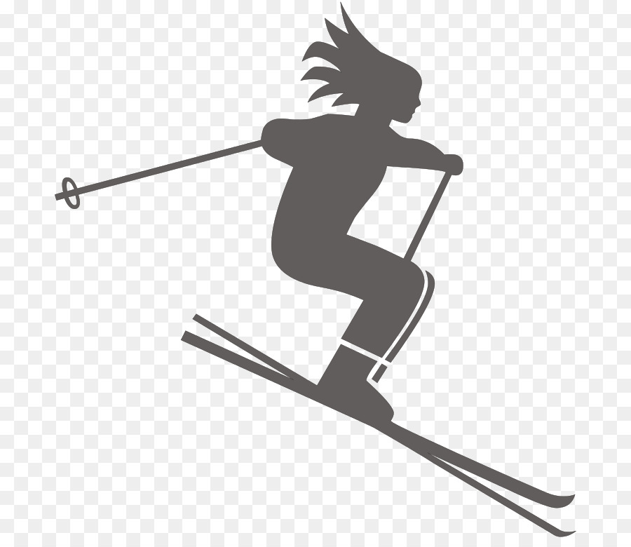 Silhouette De Ski，Ski PNG