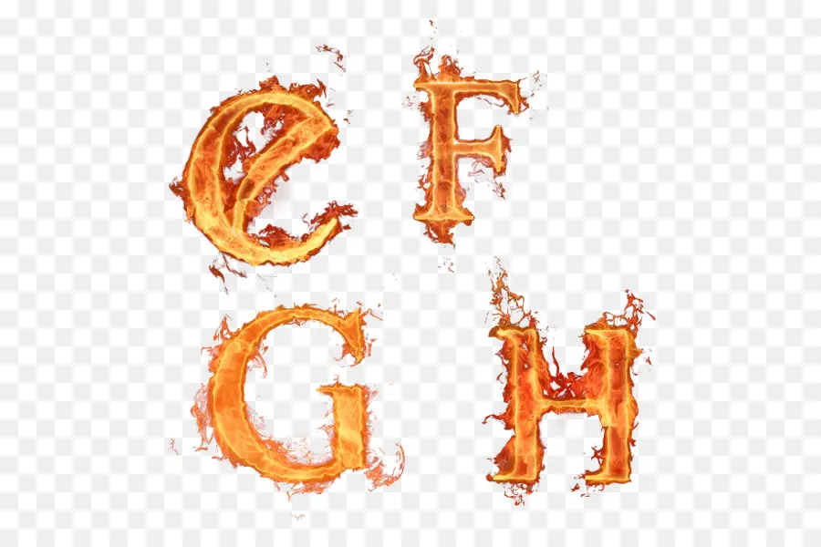 Lettres De Feu，Alphabet PNG