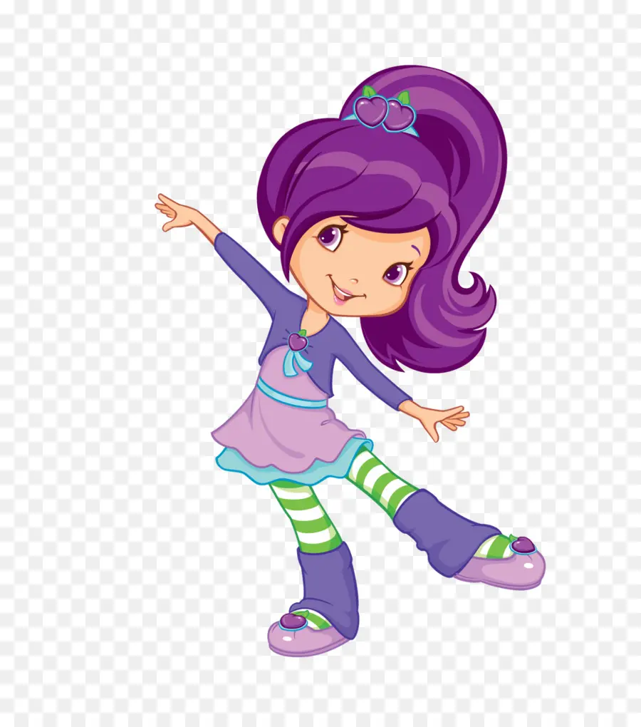 Fille Aux Cheveux Violets，Dessin Animé PNG