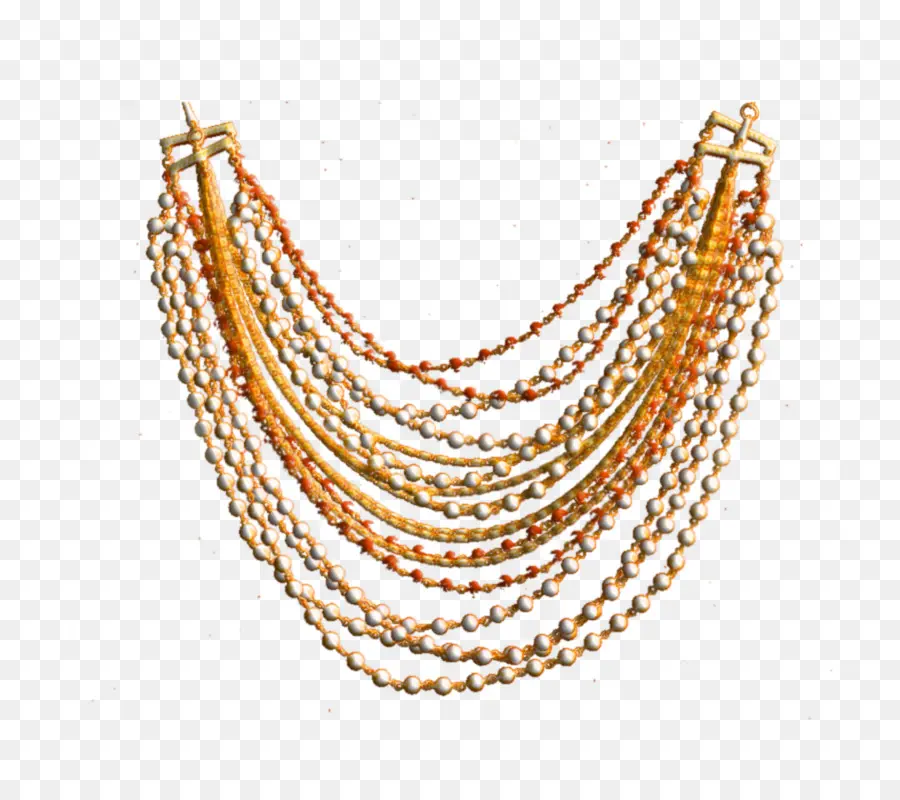 Collier De Perles，Or PNG