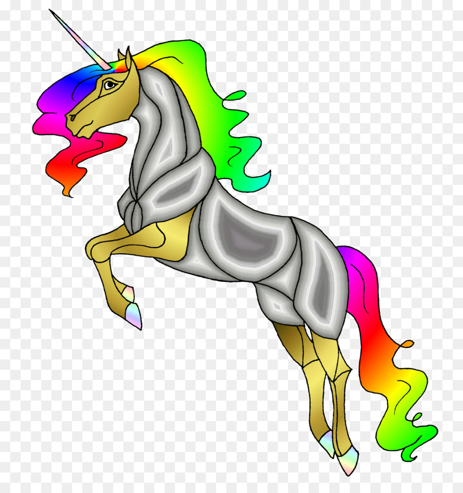 Licorne Robot Arc En Ciel，Fantaisie PNG