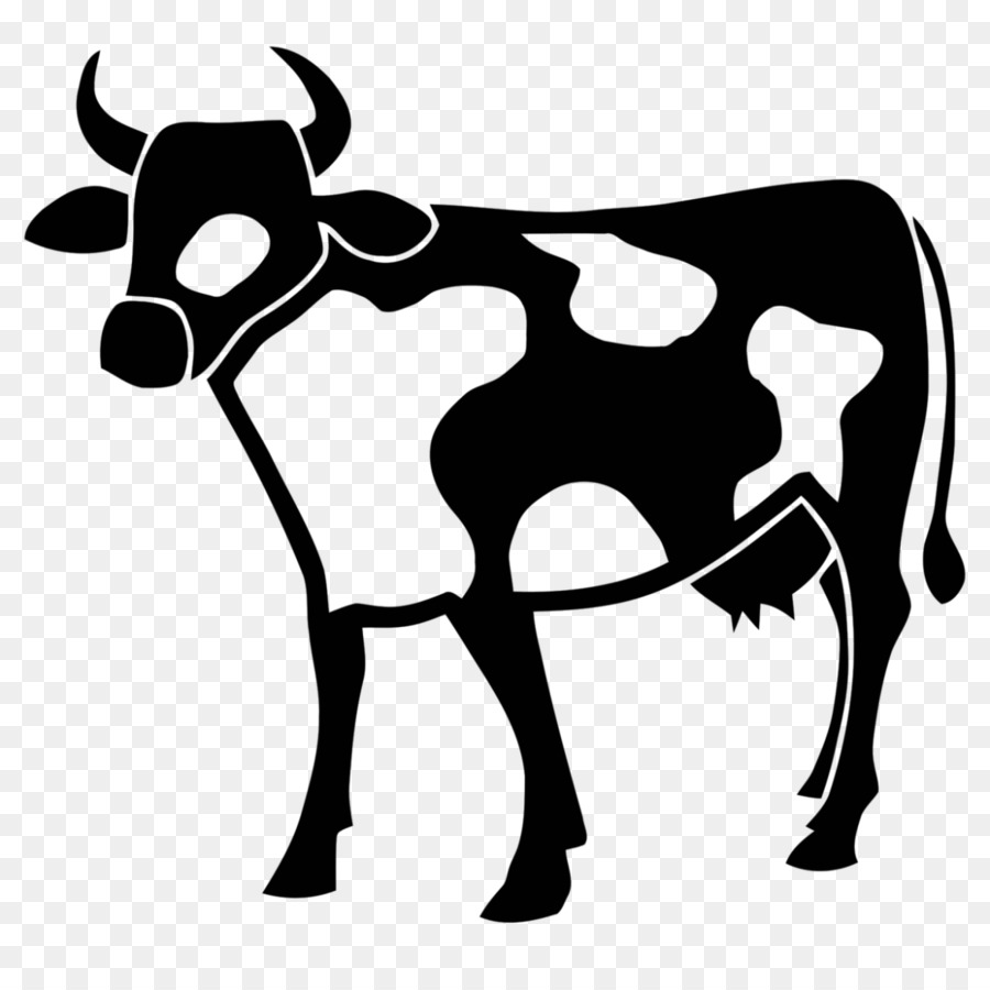 Vache Noire Et Blanche，Animal PNG