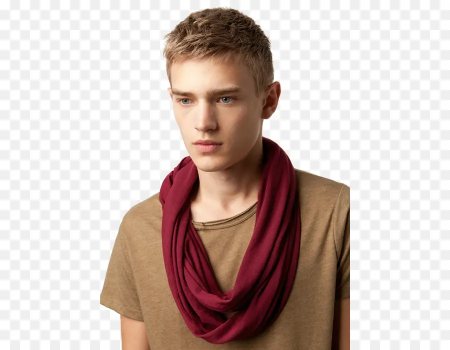 Jeune Homme Au Foulard Rouge，Homme PNG