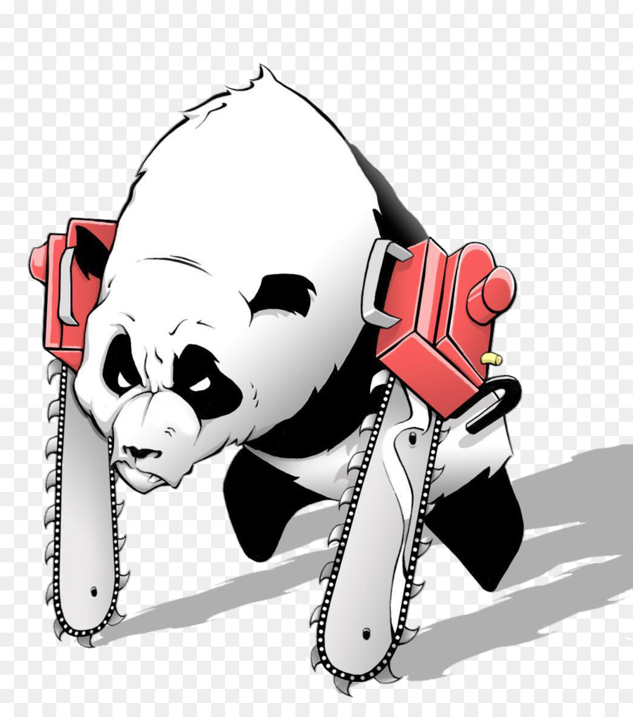 Panda Géant，Tronçonneuse PNG