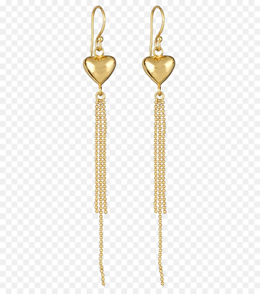 Boucles D'oreilles En Or，Cœur PNG