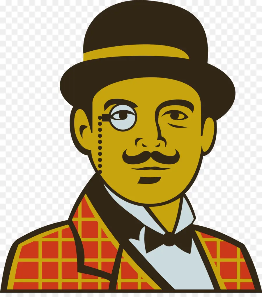 Homme Avec Monocle，Chapeau PNG