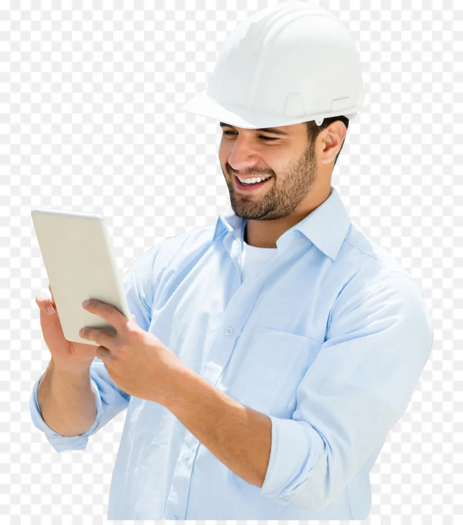 Ingénieur Avec Tablette，Construction PNG