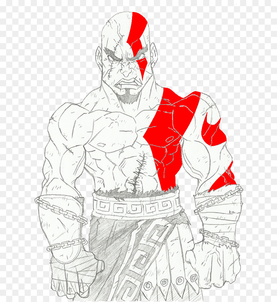 Homme Musclé Avec Des Marques Rouges，Muscles PNG