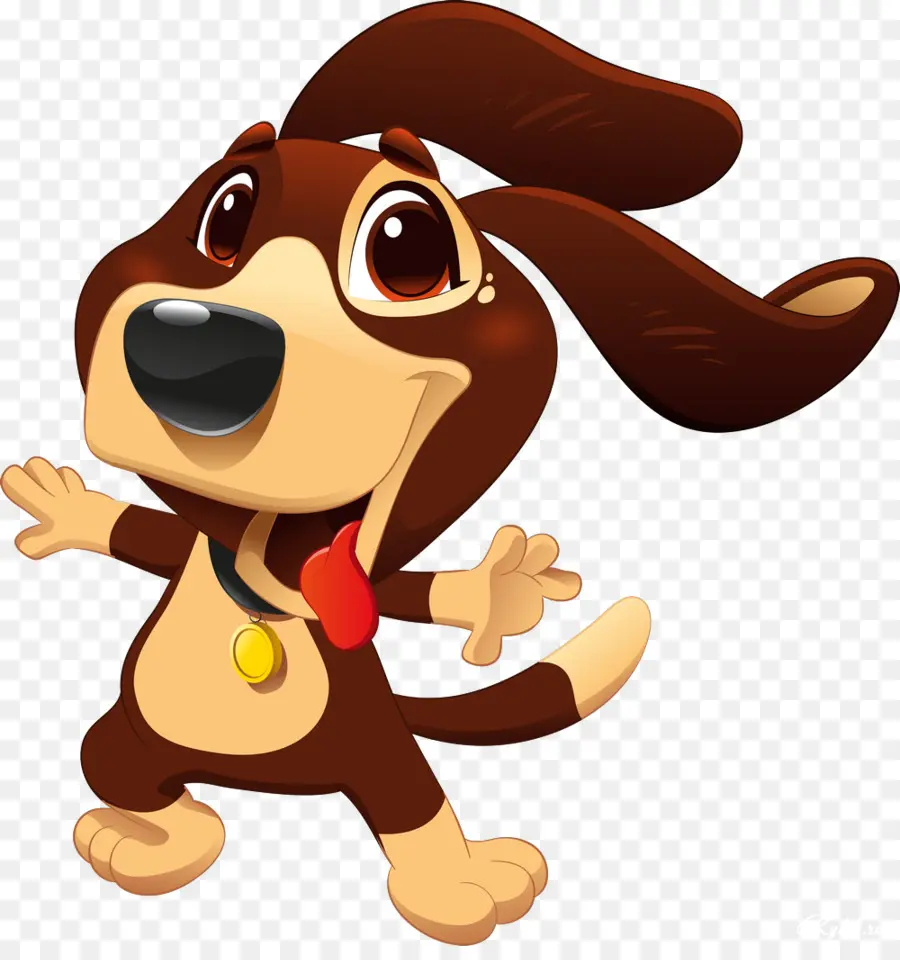 Mignon Chiot Brun，Chien PNG