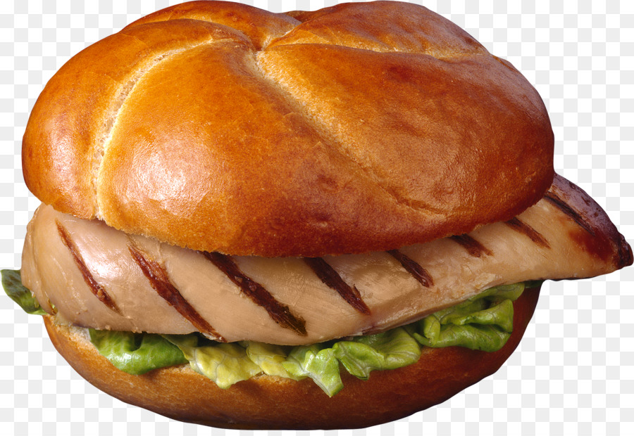 Sandwich Au Poulet，Hamburger PNG