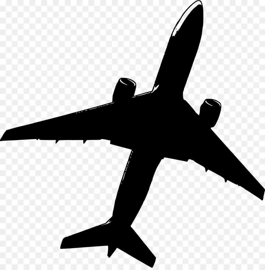 Silhouette D'avion，Vol PNG