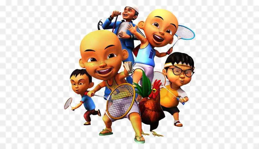 Personnages Animés Jouant Au Badminton，Personnages PNG