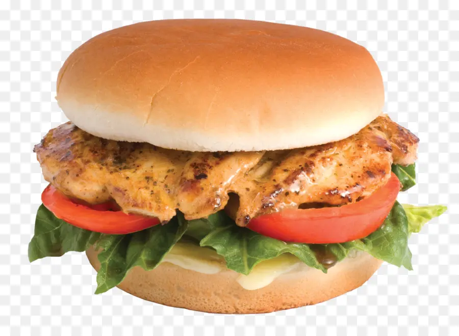 Burger Au Poulet，Laitue PNG