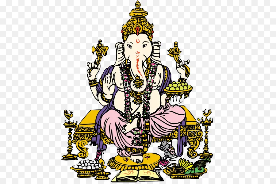 Ganesha，Noir Et Blanc PNG