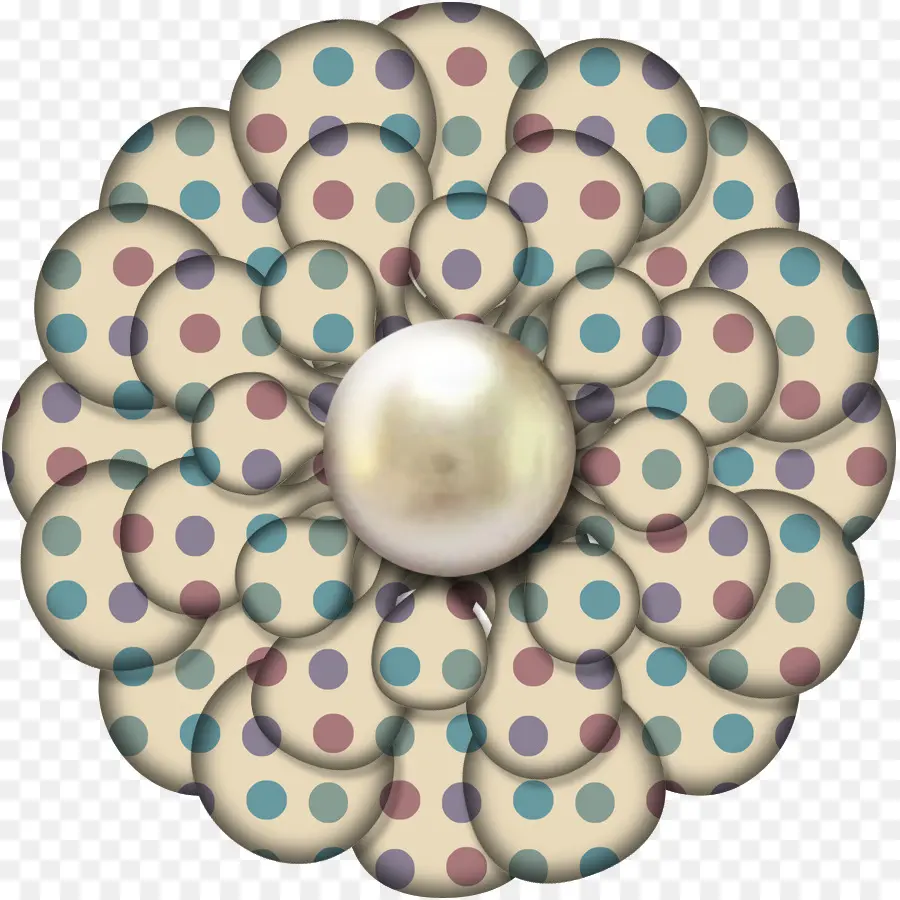 Fleur à Pois，Perle PNG