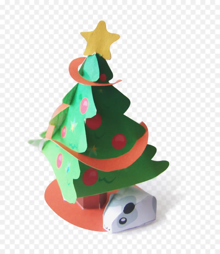 Arbre De Noël En Papier，Étoile PNG