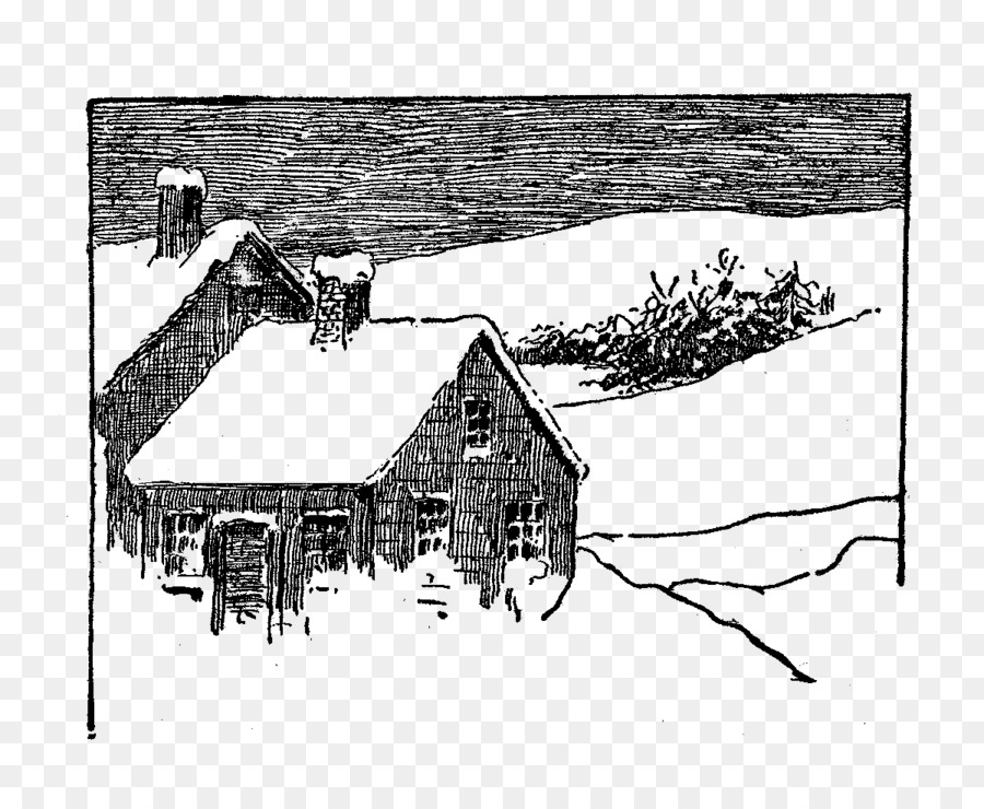 Maison Enneigée，Hiver PNG