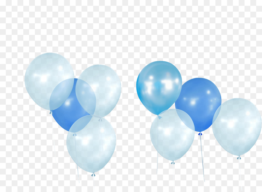 Ballons Bleus Et Blancs，Faire La Fête PNG