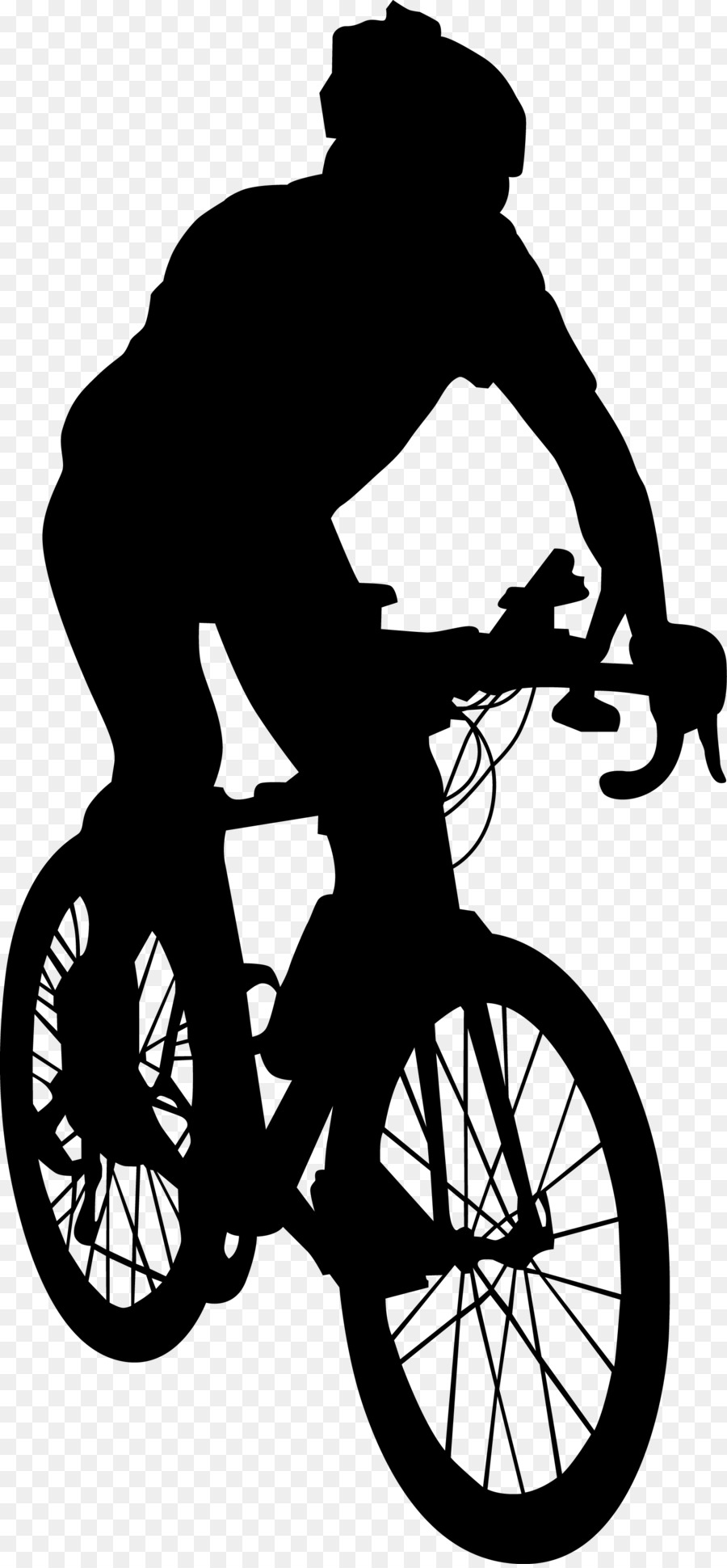 Silhouette Cycliste，Vélo PNG