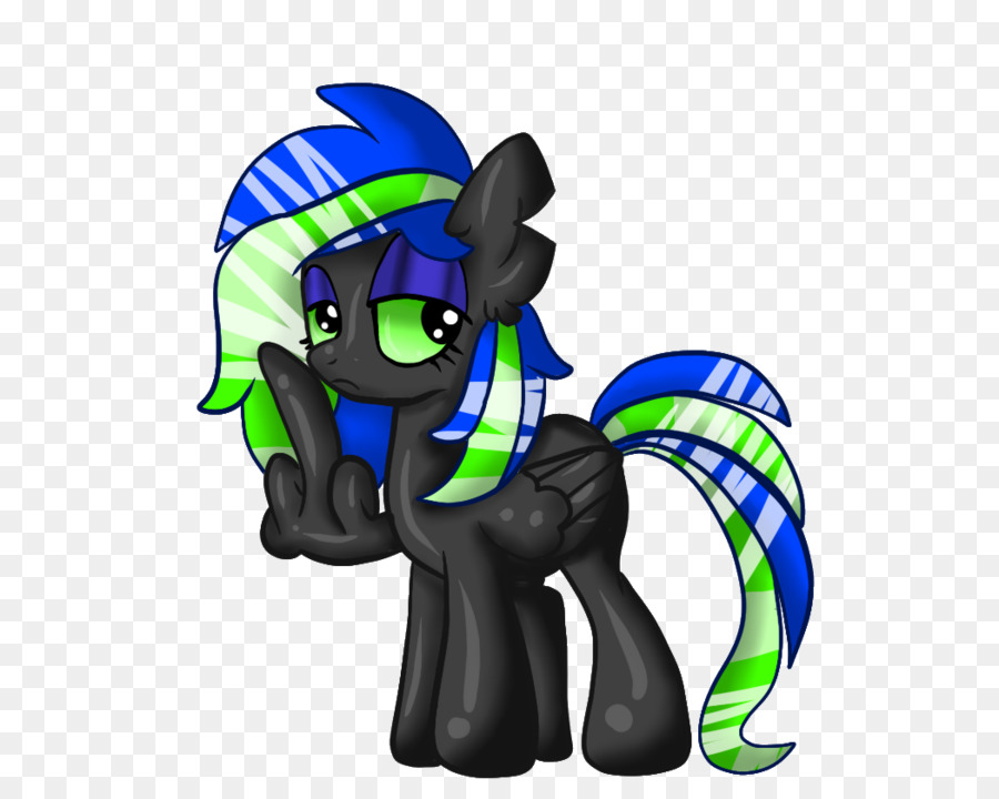 Poney Bleu，Crinière Violette PNG